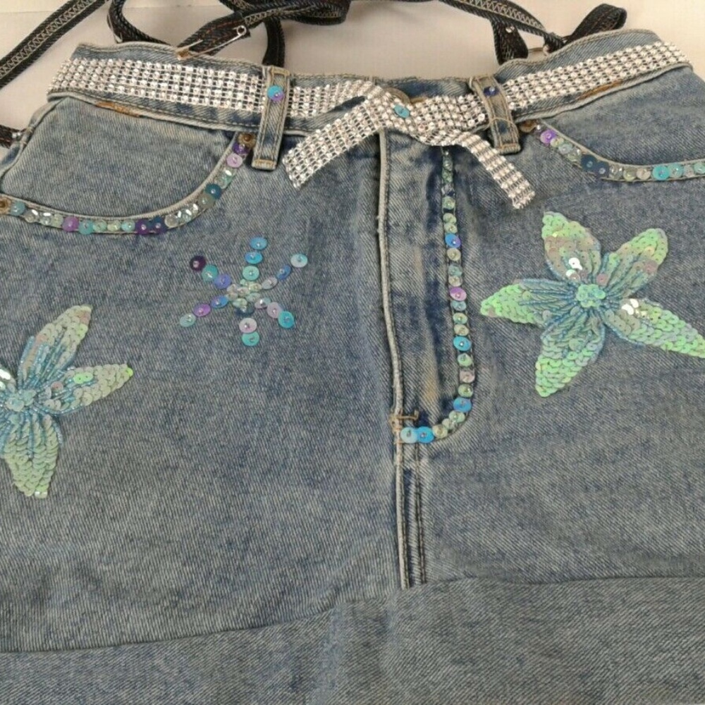 Handmade Route 66 Jeans Denim Purse Hand/Shoulder